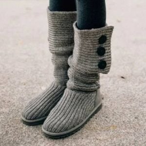 Gray Knit Ugg Boots Size 11